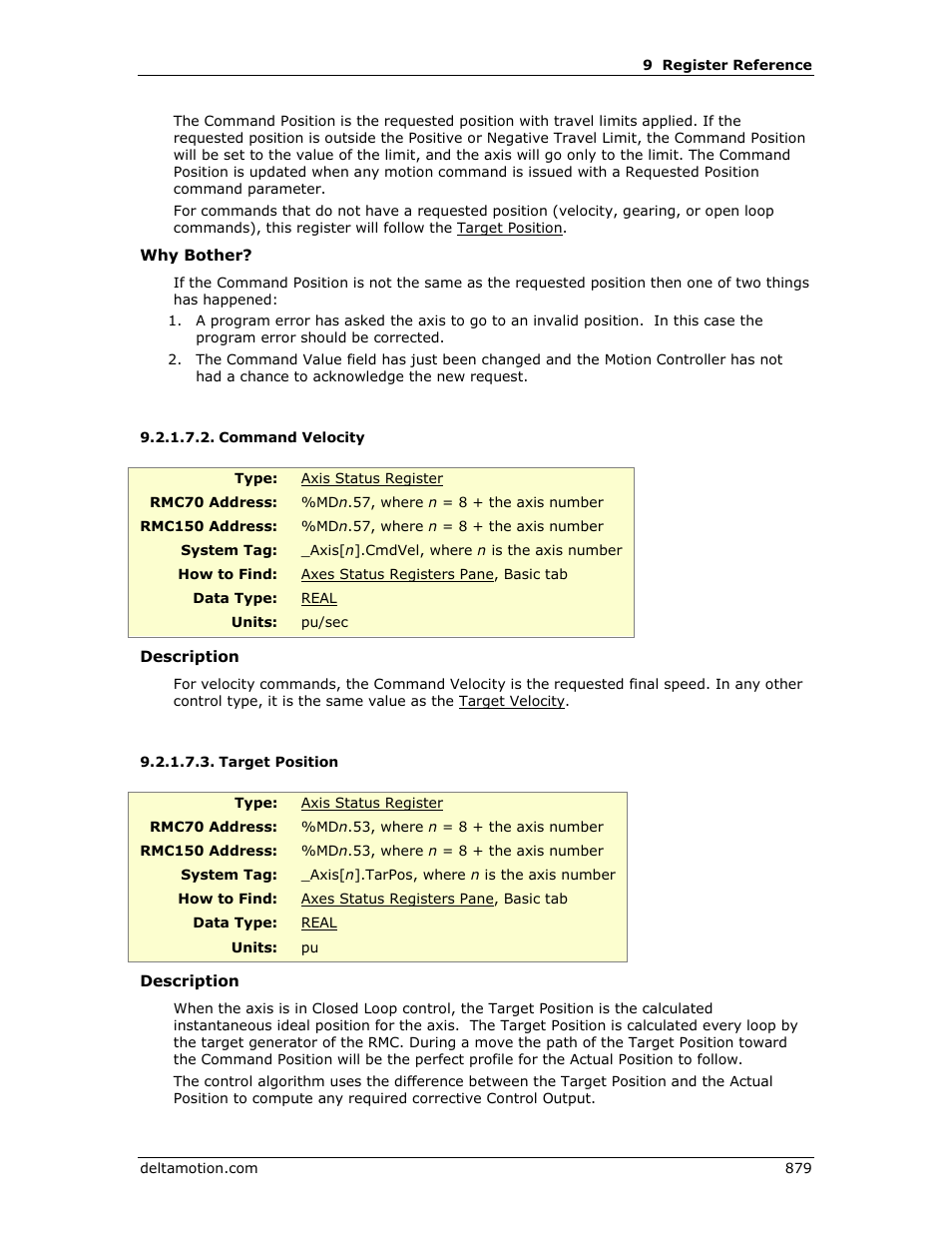 Command velocity, Target position, Target position) an | E target position | Delta RMC151 User Manual | Page 899 / 1221