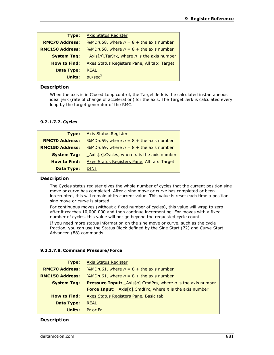 Cycles, Command pressure/force, Command pressure | Command, Pressure/force | Delta RMC151 User Manual | Page 901 / 1221