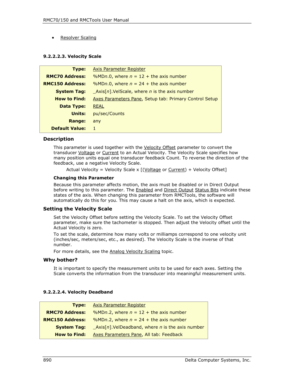 Velocity scale, Velocity deadband, Velocity deadband) | Delta RMC151 User Manual | Page 910 / 1221