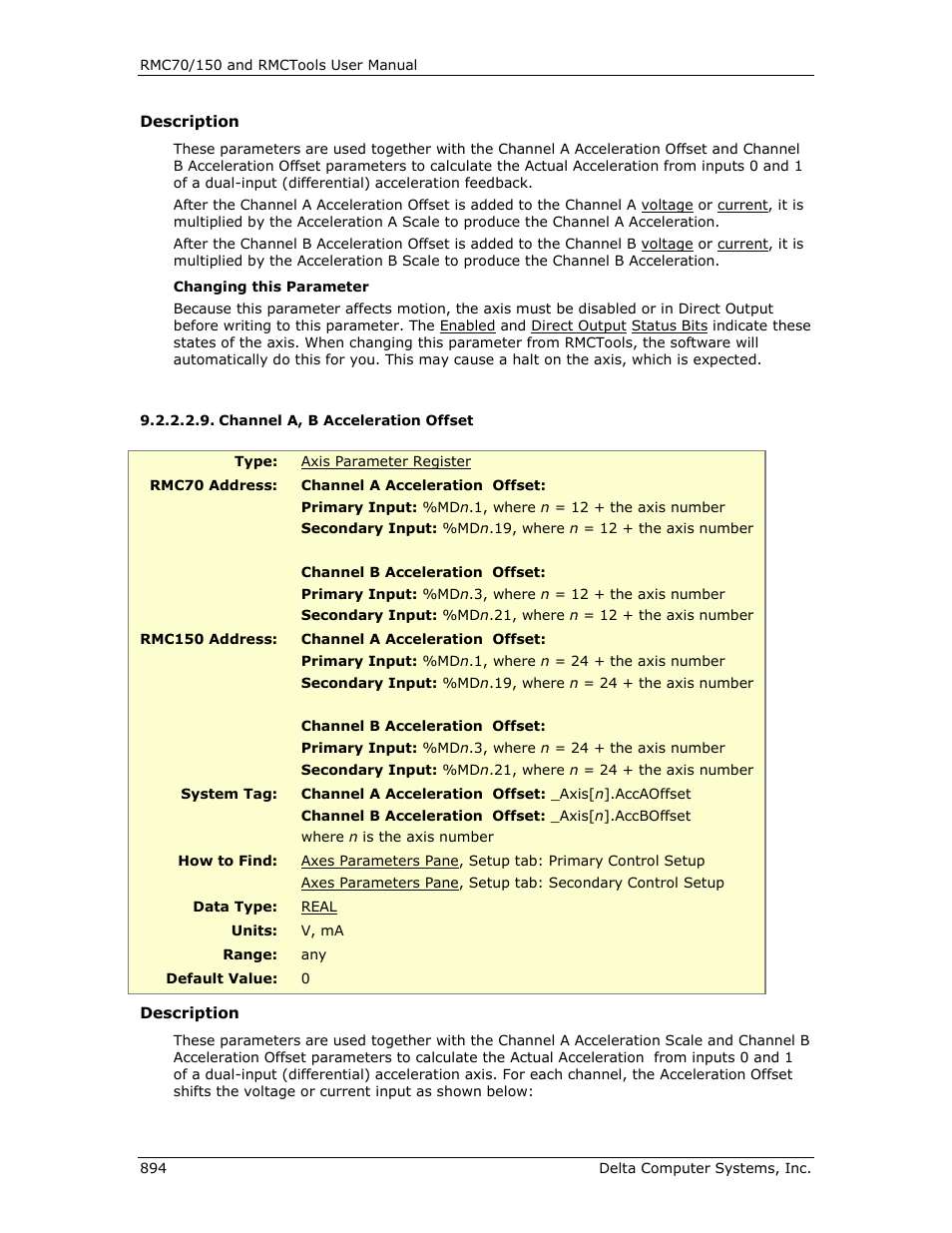 Channel a, b acceleration offset | Delta RMC151 User Manual | Page 914 / 1221