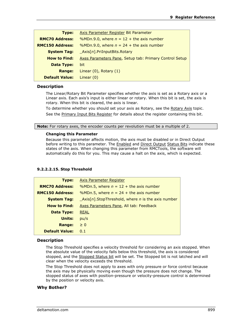 Stop threshold, E stop threshold, Stop | Threshold | Delta RMC151 User Manual | Page 919 / 1221