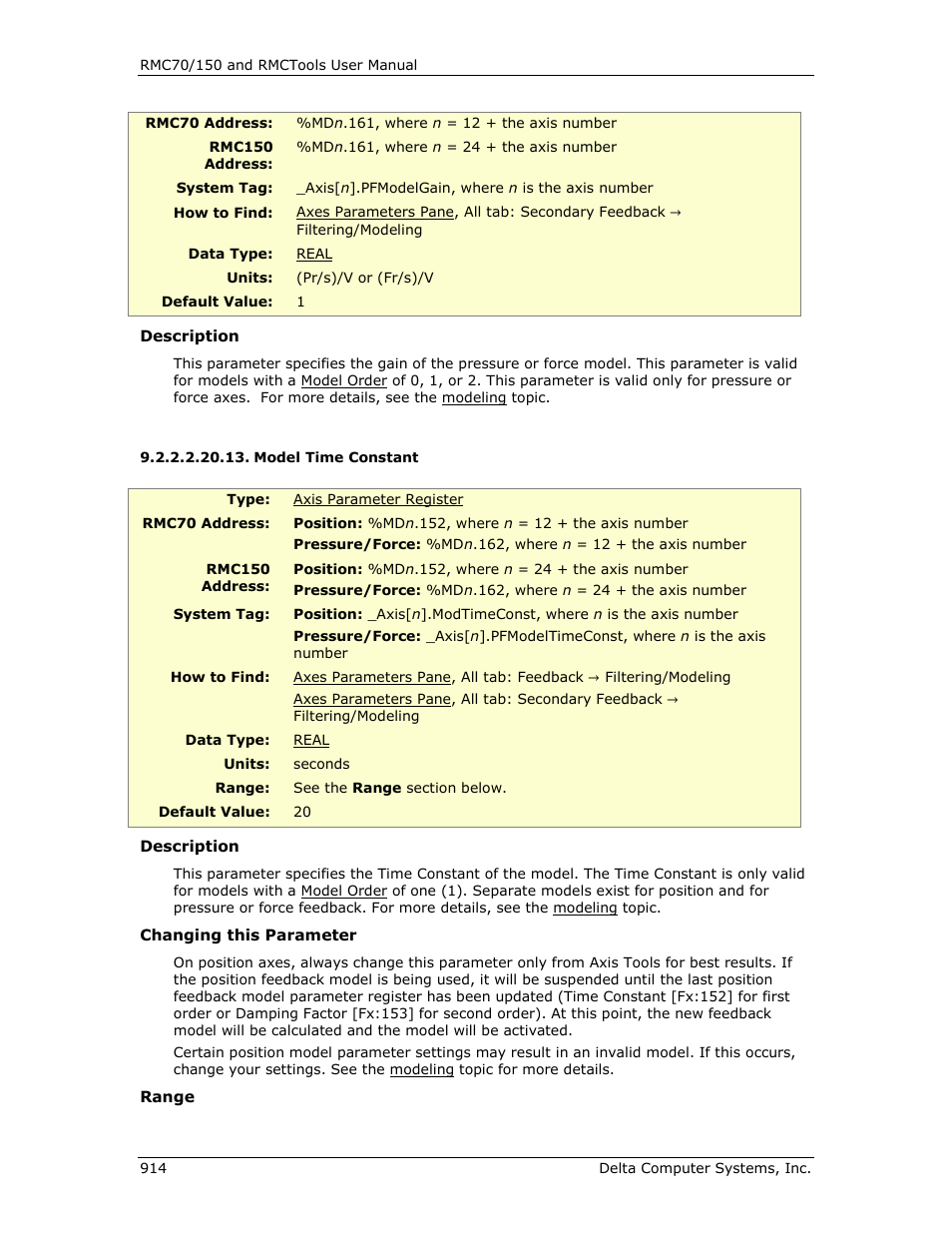 Model time constant | Delta RMC151 User Manual | Page 934 / 1221