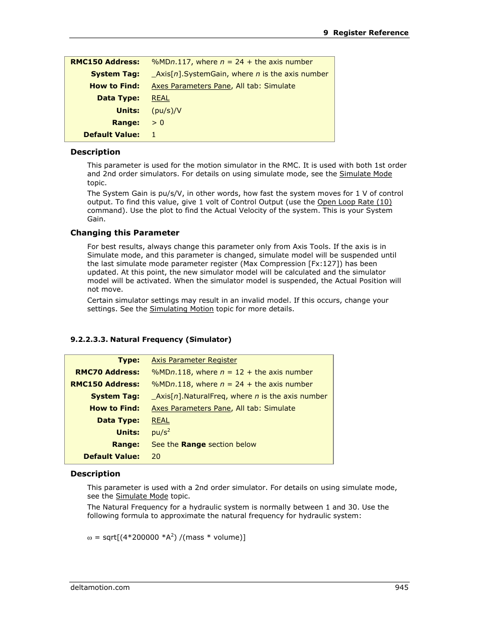 Natural frequency (simulator), Natural frequency, Natural | Frequency | Delta RMC151 User Manual | Page 965 / 1221