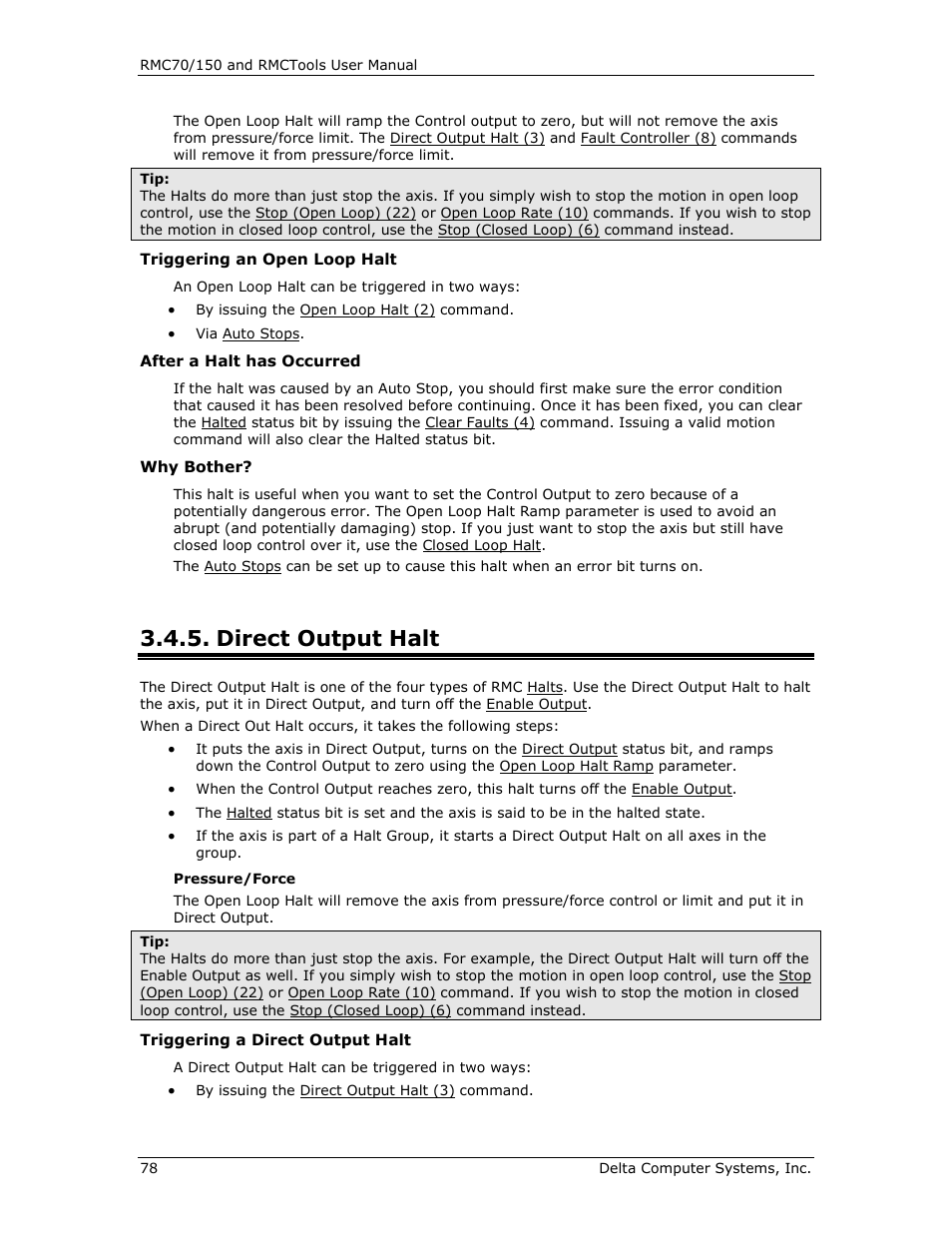 Direct output halt | Delta RMC151 User Manual | Page 98 / 1221