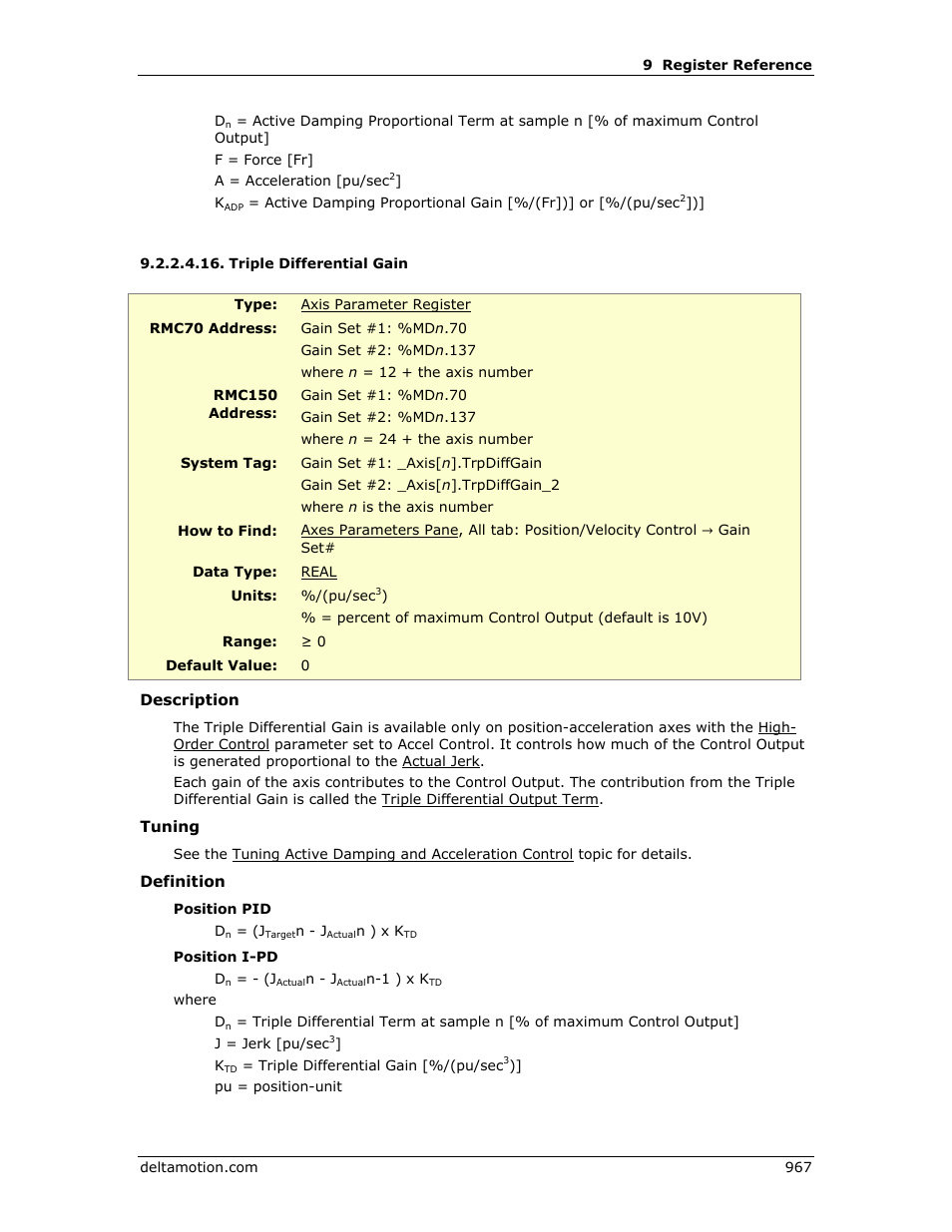 Triple differential gain, E triple differential gain | Delta RMC151 User Manual | Page 987 / 1221