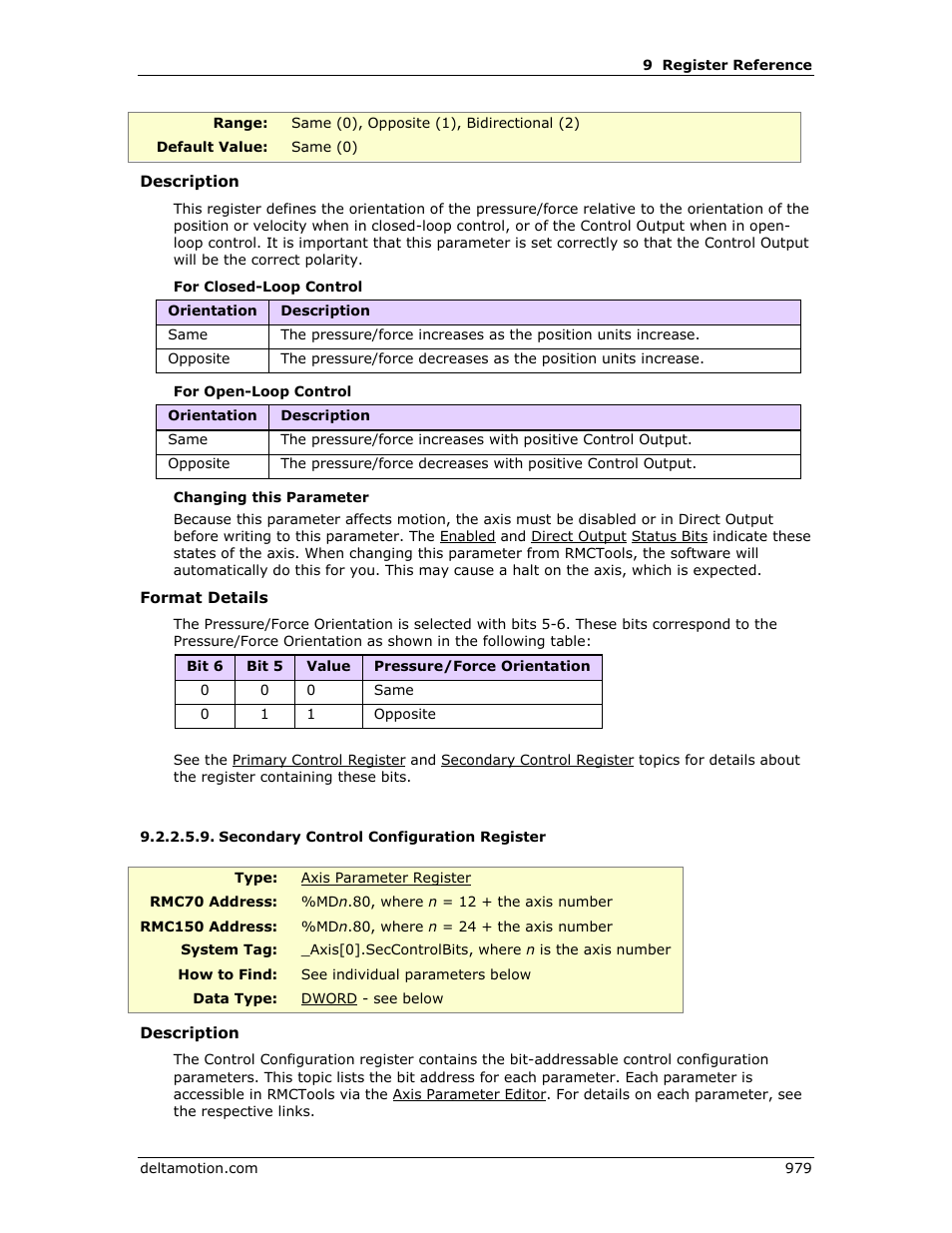 Secondary control configuration register | Delta RMC151 User Manual | Page 999 / 1221