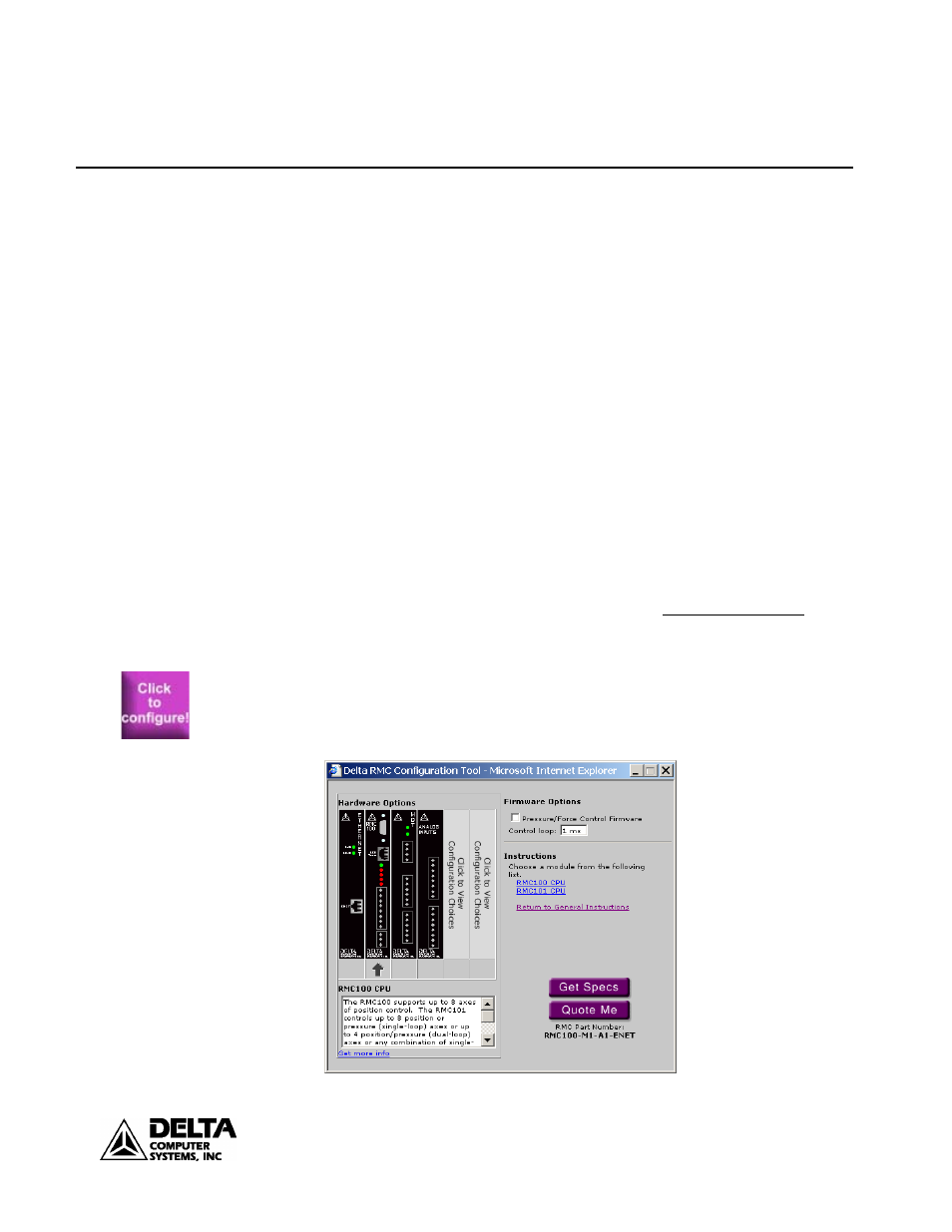 Rmc100 modules, Configuring an rmc100, Configuration tool | Delta RMC101 User Manual | Page 23 / 68