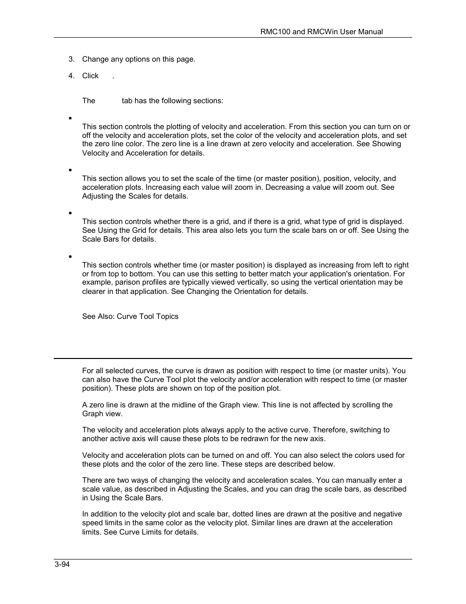 Curve tool: showing velocity and acceleration, Curve tool: showing velocity and acceleration -94, 2 curve tool: showing velocity and acceleration | Delta RMC101 User Manual | Page 144 / 951