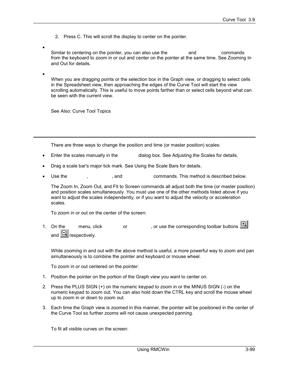 Curve tool: zooming in and out, Curve tool: zooming in and out -99, 8 curve tool: zooming in and out | Delta RMC101 User Manual | Page 149 / 951