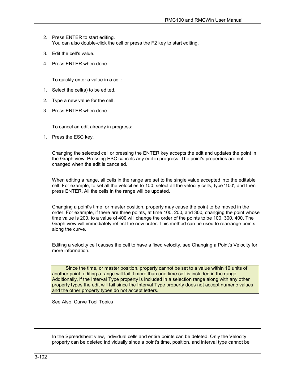 Curve tool: deleting cells, Curve tool: deleting cells -102, 4 curve tool: deleting cells | Delta RMC101 User Manual | Page 152 / 951