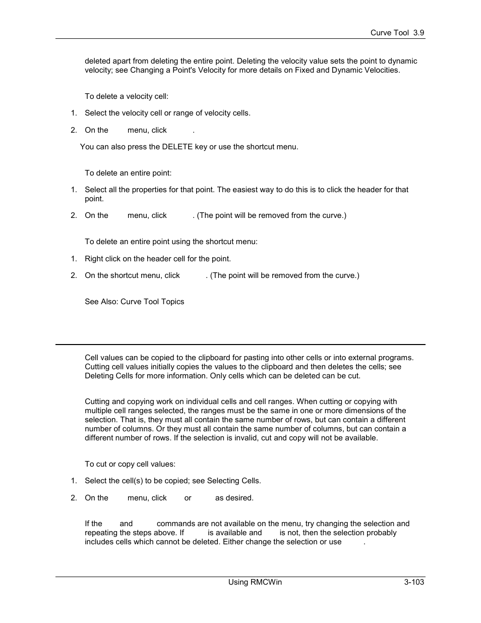 Curve tool: cutting and copying cells, Curve tool: cutting and copying cells -103, 5 curve tool: cutting and copying cells | Delta RMC101 User Manual | Page 153 / 951