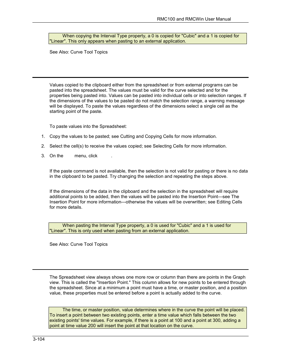 Curve tool: pasting cells, Curve tool: the insertion point, 6 curve tool: pasting cells | 7 curve tool: the insertion point | Delta RMC101 User Manual | Page 154 / 951