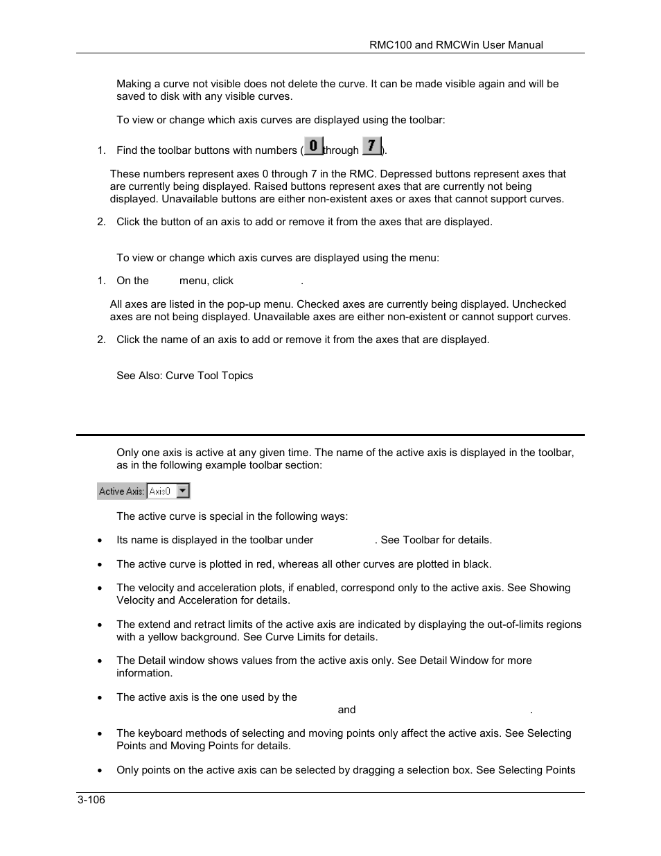 Curve tool: selecting the active axis, Curve tool: selecting the active axis -106, 2 curve tool: selecting the active axis | Delta RMC101 User Manual | Page 156 / 951