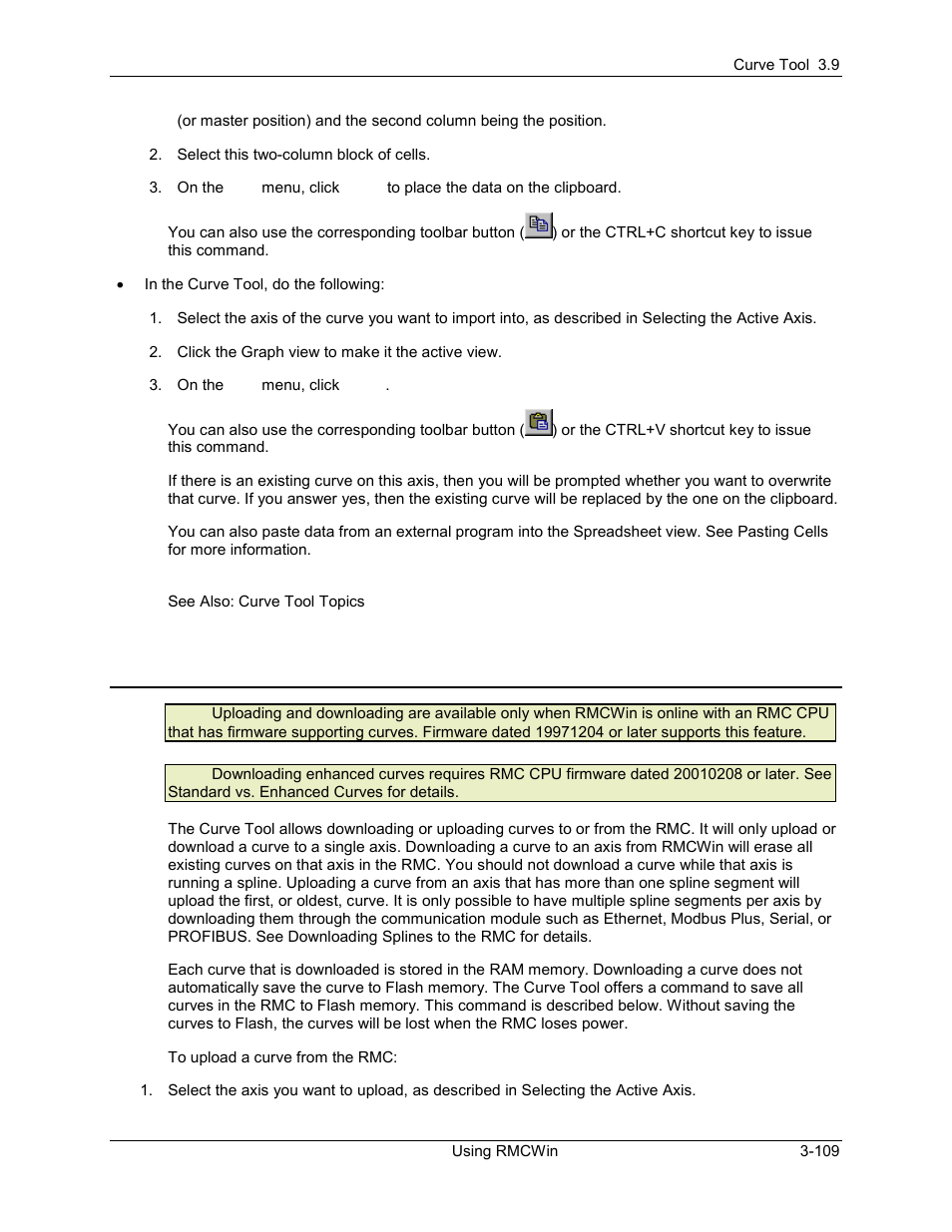 Curve tool: uploading and downloading curves, Curve tool: uploading and downloading curves -109, 5 curve tool: uploading and downloading curves | Delta RMC101 User Manual | Page 159 / 951