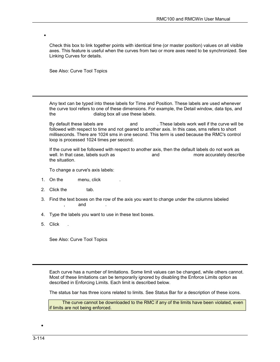 Curve tool: curve axis labels, Curve tool: curve limits, 9 curve tool: curve axis labels | 10 curve tool: curve limits | Delta RMC101 User Manual | Page 164 / 951