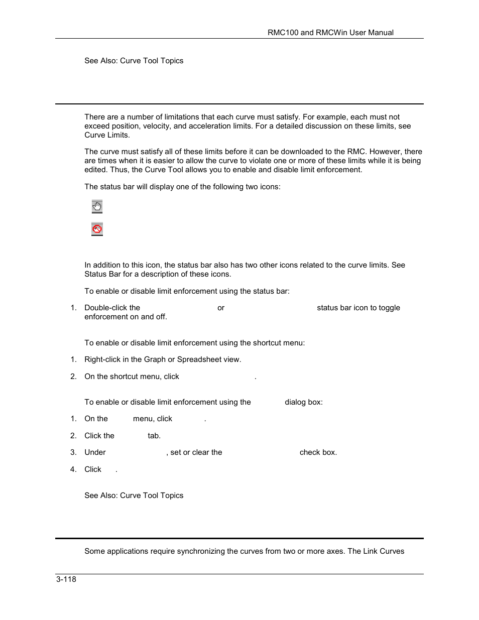 Curve tool: enforcing limits, Curve tool: linking curves, 13 curve tool: enforcing limits | 14 curve tool: linking curves | Delta RMC101 User Manual | Page 168 / 951