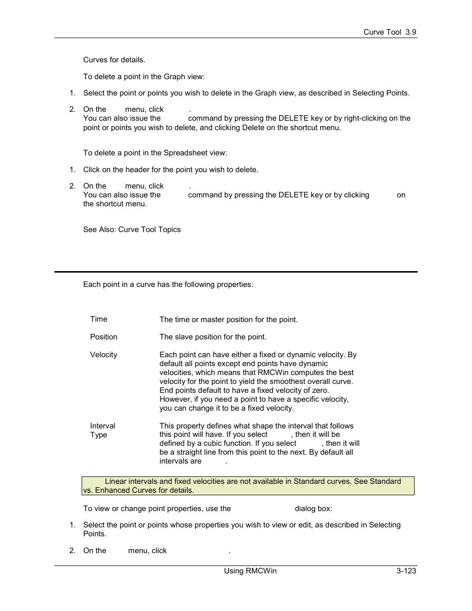 Curve tool: point properties, Curve tool: point properties -123, 5 curve tool: point properties | Delta RMC101 User Manual | Page 173 / 951