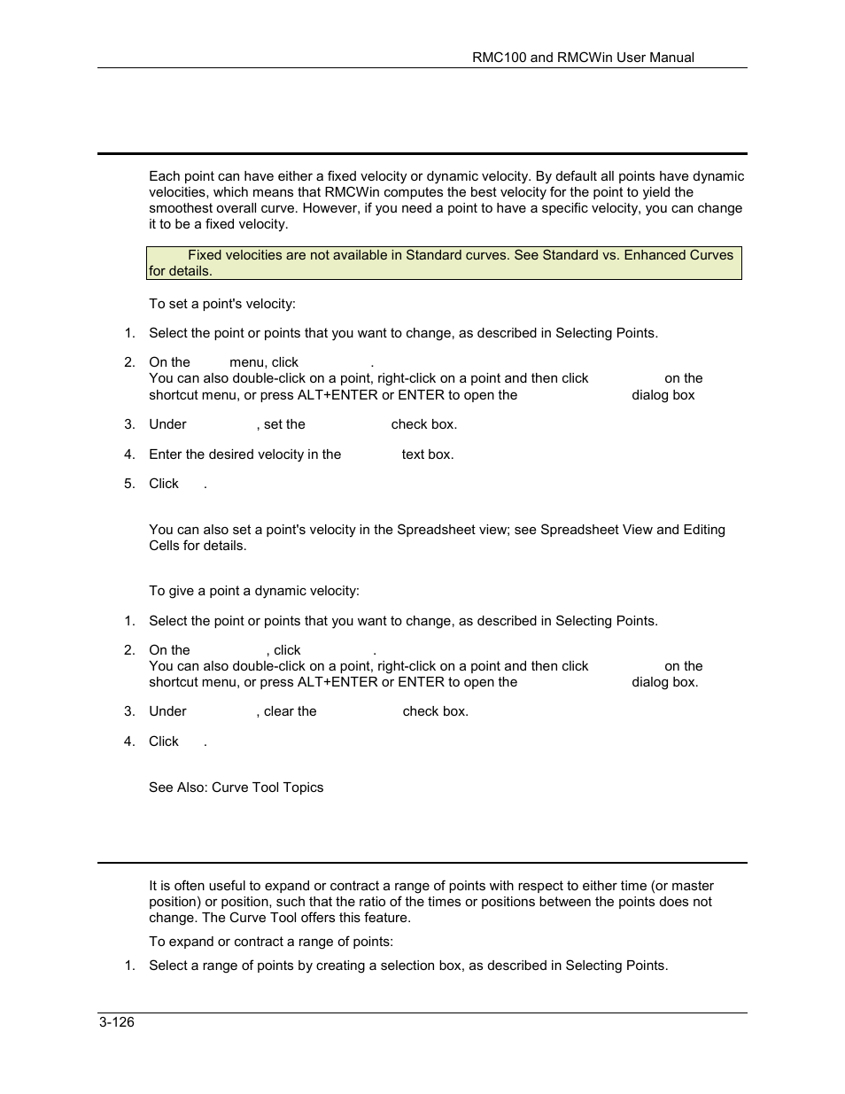 Curve tool: changing a point's velocity, Curve tool: expanding or contracting points, 8 curve tool: changing a point's velocity | 9 curve tool: expanding or contracting points | Delta RMC101 User Manual | Page 176 / 951