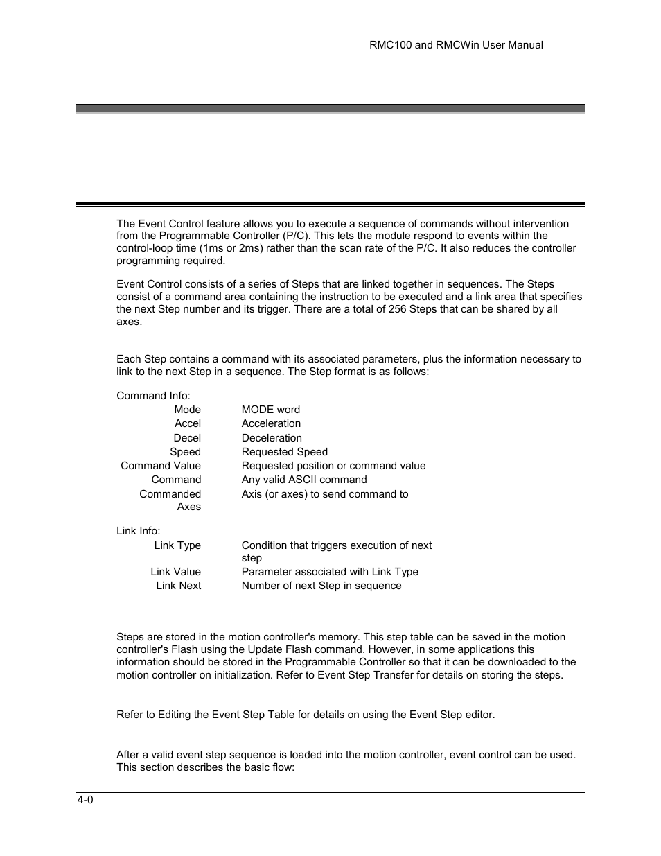 4 controller features, Event control overview, Ontroller | Eatures, Event control overview -0, 1 event control overview | Delta RMC101 User Manual | Page 186 / 951