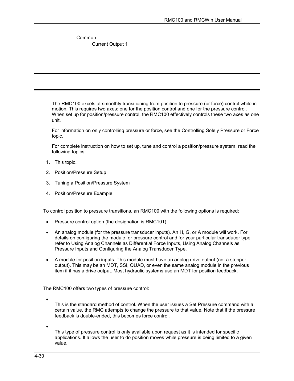 12 position/pressure control, Position-pressure overview, Position/pressure control -30 | Position-pressure overview -30, 1 position-pressure overview | Delta RMC101 User Manual | Page 216 / 951