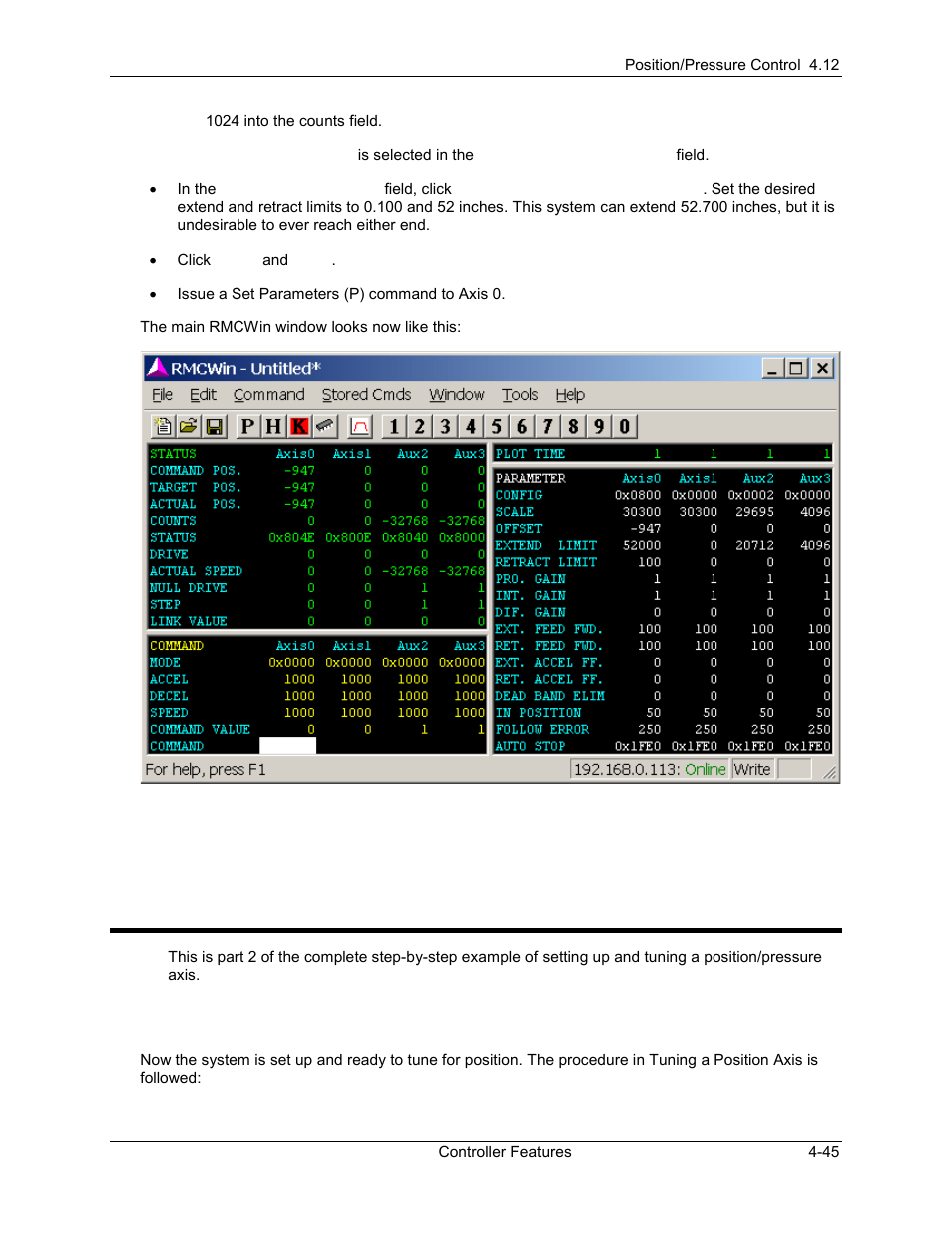 4 position-pressure example (part 2), Position-pressure example (part 2) -45 | Delta RMC101 User Manual | Page 231 / 951