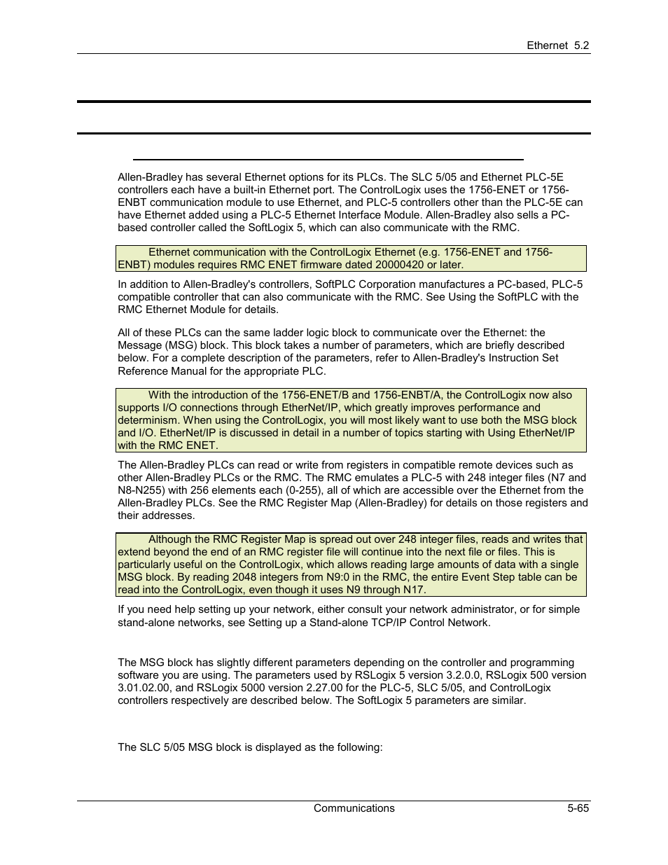 6 controlling and monitoring the rmc over ethernet, 1 allen-bradley controllers, Allen-bradley controllers -65 | Delta RMC101 User Manual | Page 315 / 951