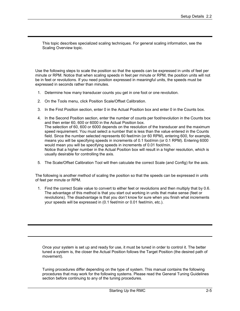 Advanced scaling, 3 tuning, Tuning overview | Advanced scaling -5 tuning -5, Tuning overview -5, 2 advanced scaling, 1 tuning overview | Delta RMC101 User Manual | Page 33 / 951