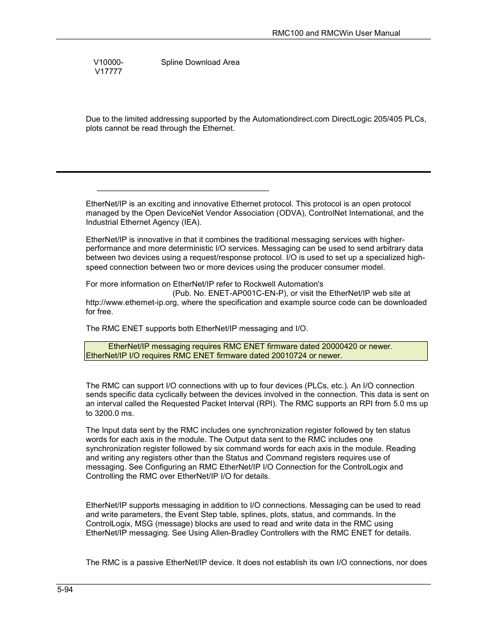 3 ethernet/ip controllers, Using ethernet/ip with the rmc enet, Ethernet/ip controllers -94 | Using ethernet/ip with the rmc enet -94 | Delta RMC101 User Manual | Page 344 / 951