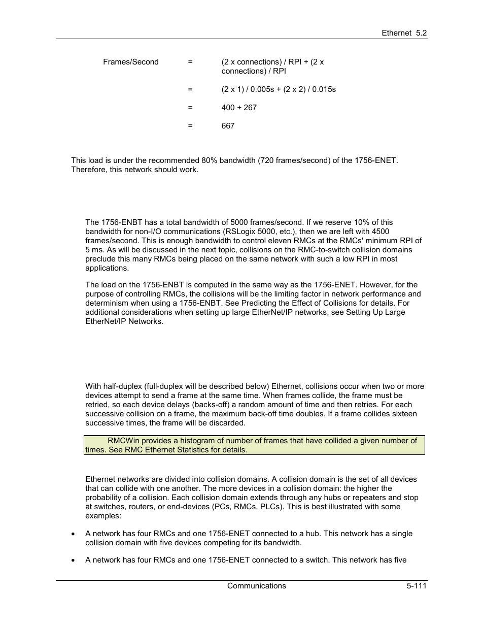 Evaluating the load on the 1756-enbt, Predicting the effect of collisions | Delta RMC101 User Manual | Page 361 / 951