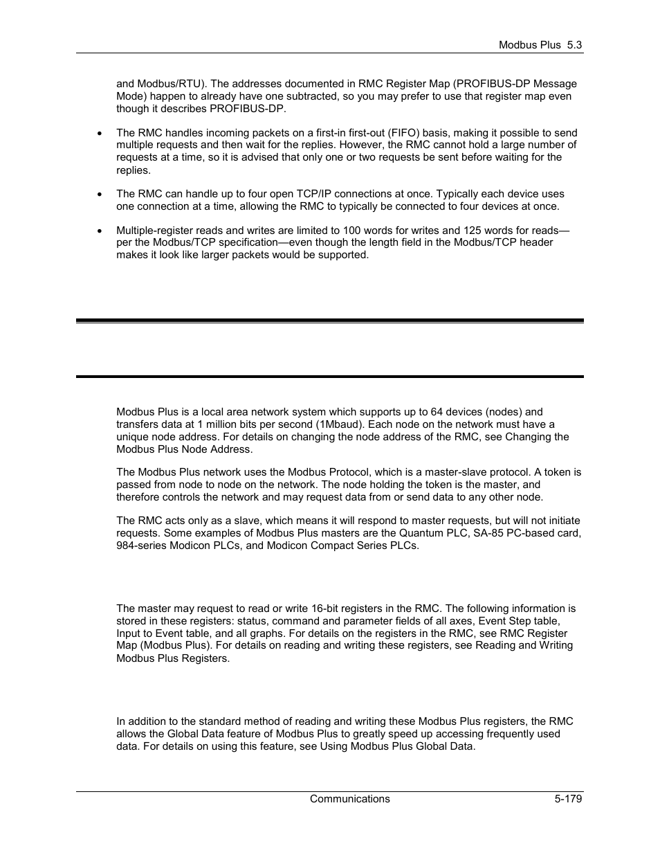 3 modbus plus, Using the modicon modbus plus communication module, Modbus plus -179 | Delta RMC101 User Manual | Page 429 / 951