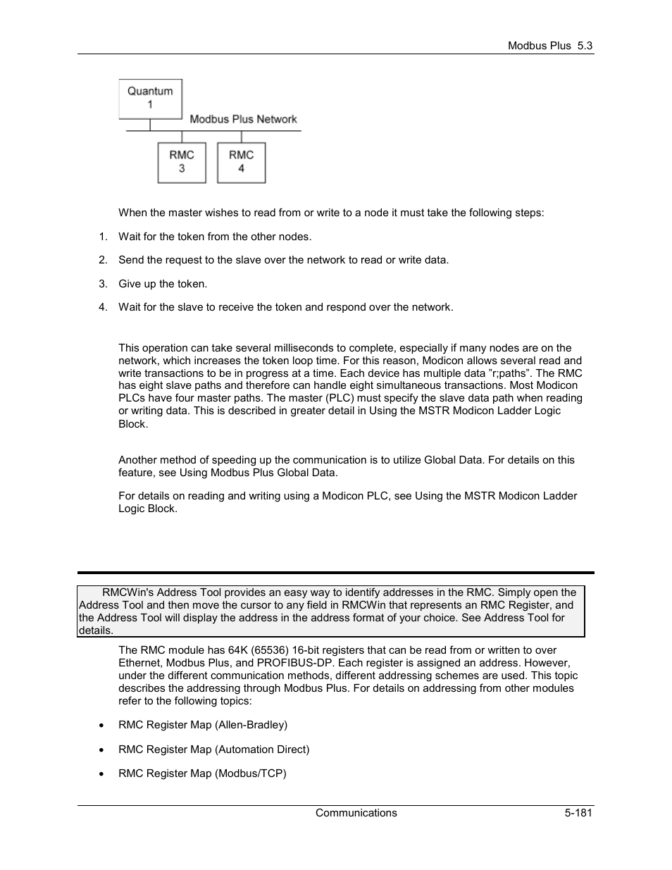 Rmc register map (modbus plus), Rmc register map (modbus plus) -181, 4 rmc register map (modbus plus) | Delta RMC101 User Manual | Page 431 / 951