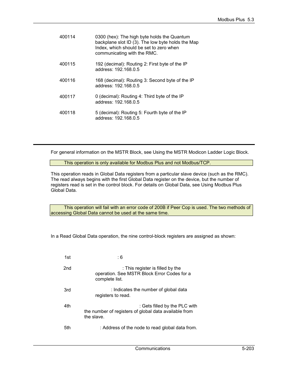 Mstr block read global data operation, Mstr block read global data operation -203, 4 mstr block read global data operation | Delta RMC101 User Manual | Page 453 / 951