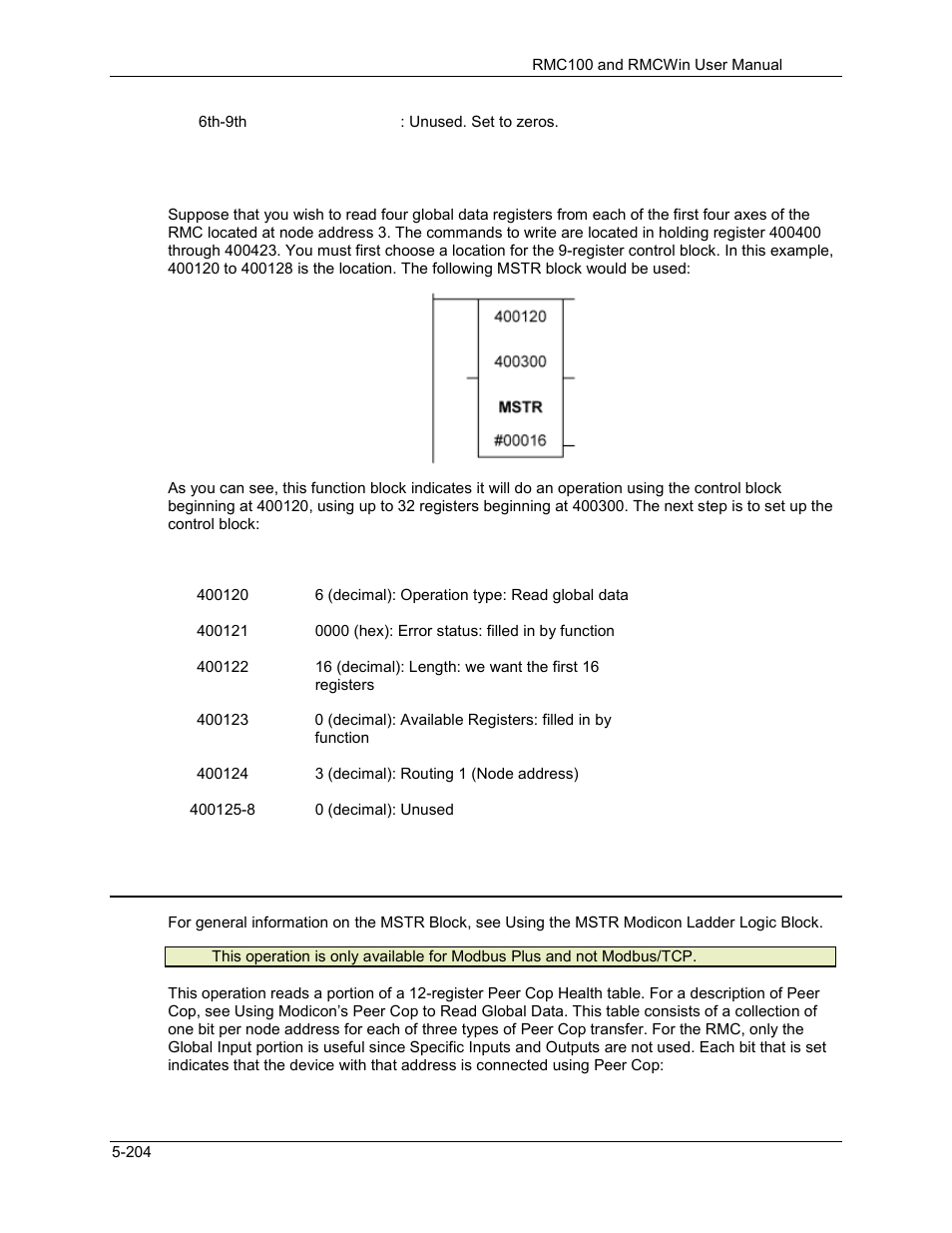 Mstr block peer cop health operation, Mstr block peer cop health operation -204, 5 mstr block peer cop health operation | Delta RMC101 User Manual | Page 454 / 951