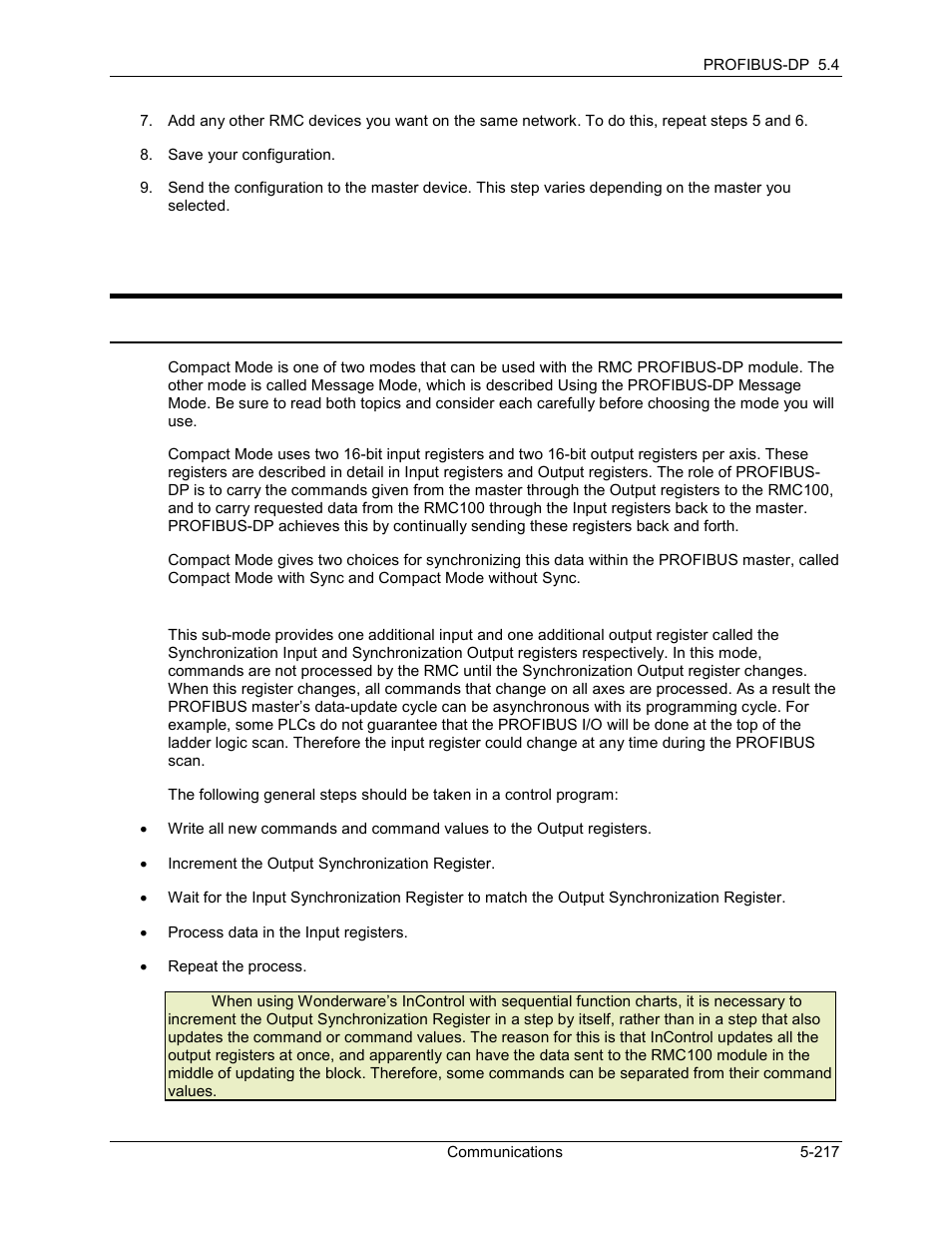 6 compact mode, Using the profibus-dp compact mode, Compact mode -217 | Using the profibus-dp compact mode -217, 1 using the profibus-dp compact mode | Delta RMC101 User Manual | Page 467 / 951