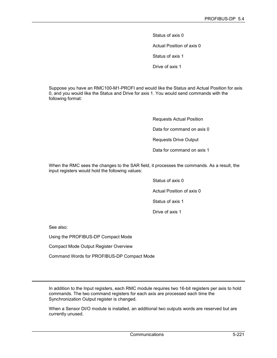 Compact mode output register overview, Compact mode output register overview -221, 3 compact mode output register overview | Delta RMC101 User Manual | Page 471 / 951