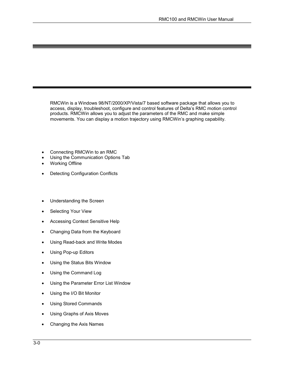 3 using rmcwin, Rmcwin overview, Sing | Rmcw, Rmcwin overview -0, 1 rmcwin overview | Delta RMC101 User Manual | Page 50 / 951