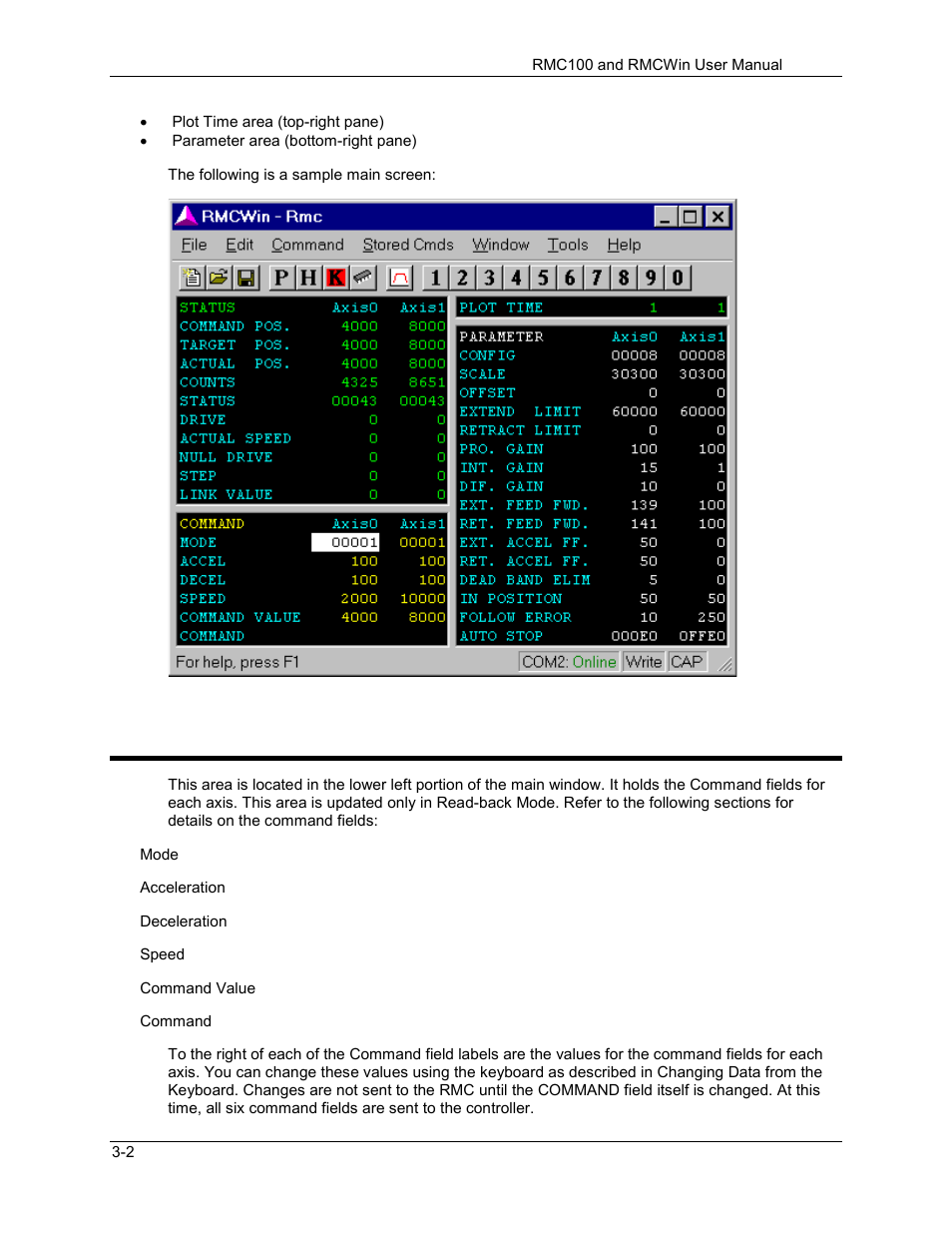 Command area, Command area -2, 2 command area | Delta RMC101 User Manual | Page 52 / 951