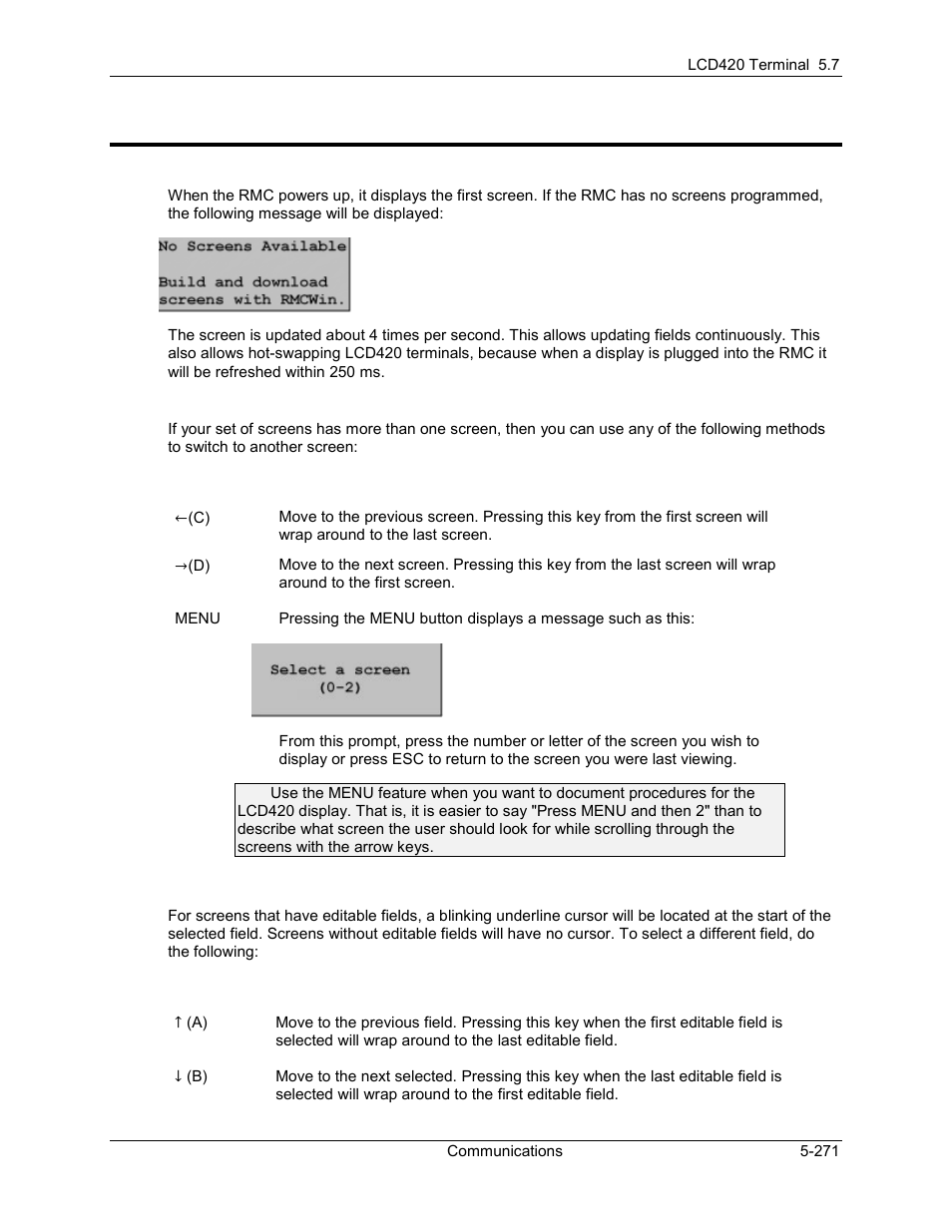 Using the lcd420 terminal, Using the lcd420 terminal -271, 2 using the lcd420 terminal | Delta RMC101 User Manual | Page 521 / 951