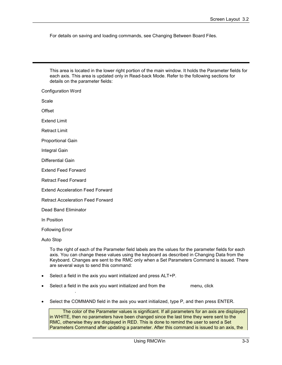 Parameter area, Parameter area -3, 3 parameter area | Delta RMC101 User Manual | Page 53 / 951