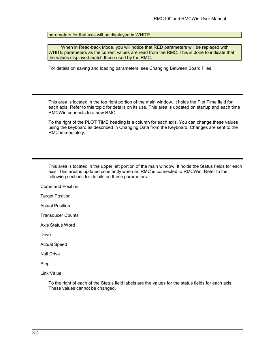 Plot time area, Status area, Plot time area -4 status area -4 | 4 plot time area, 5 status area | Delta RMC101 User Manual | Page 54 / 951