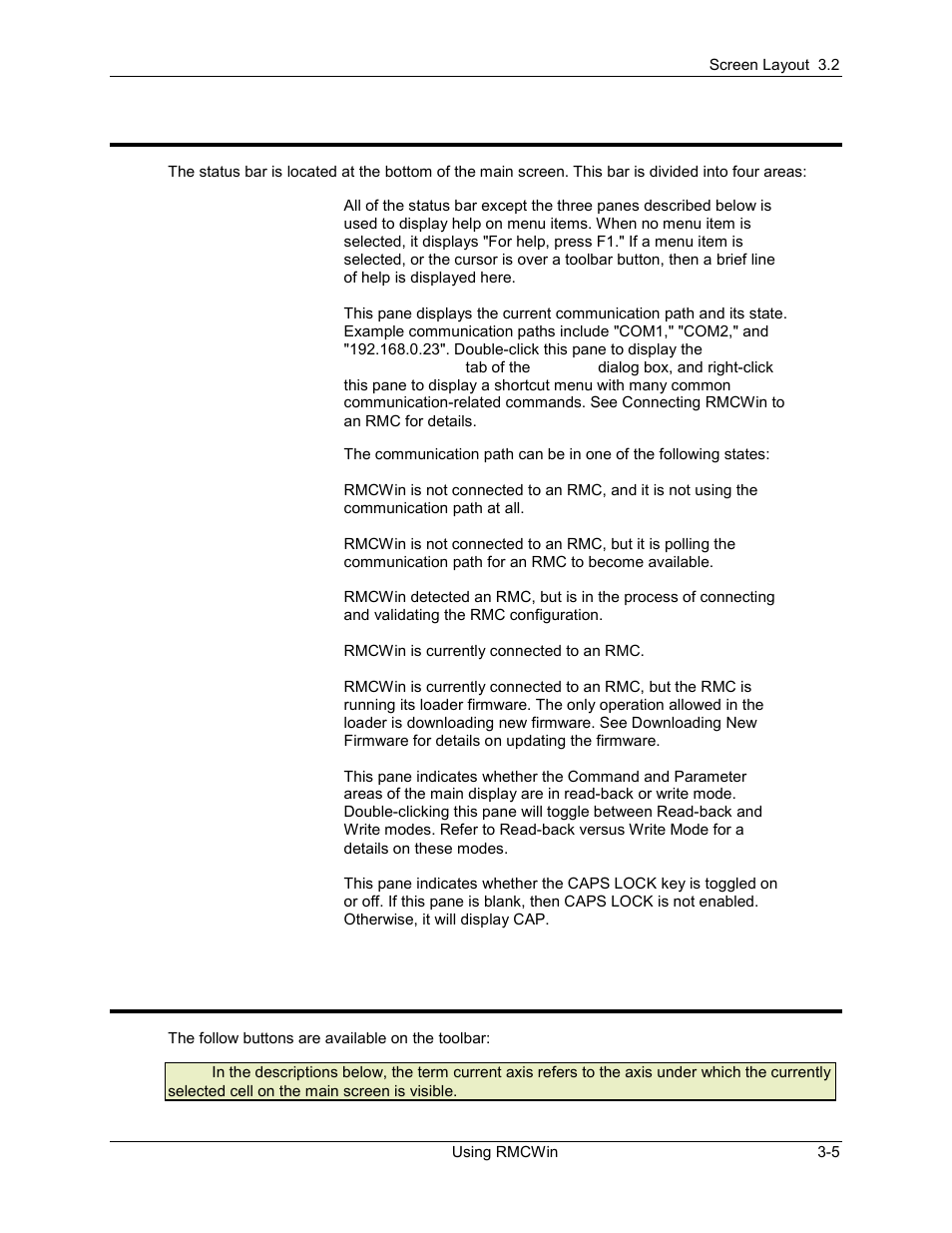 Status bar, Toolbar, Status bar -5 toolbar -5 | 6 status bar, 7 toolbar | Delta RMC101 User Manual | Page 55 / 951