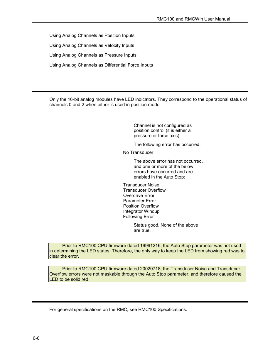 Analog transducer led indicators, Analog transducer specifications, 4 analog transducer led indicators | 5 analog transducer specifications | Delta RMC101 User Manual | Page 550 / 951