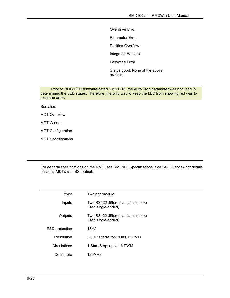 Mdt specifications, Mdt specifications -26, 5 mdt specifications | Delta RMC101 User Manual | Page 570 / 951