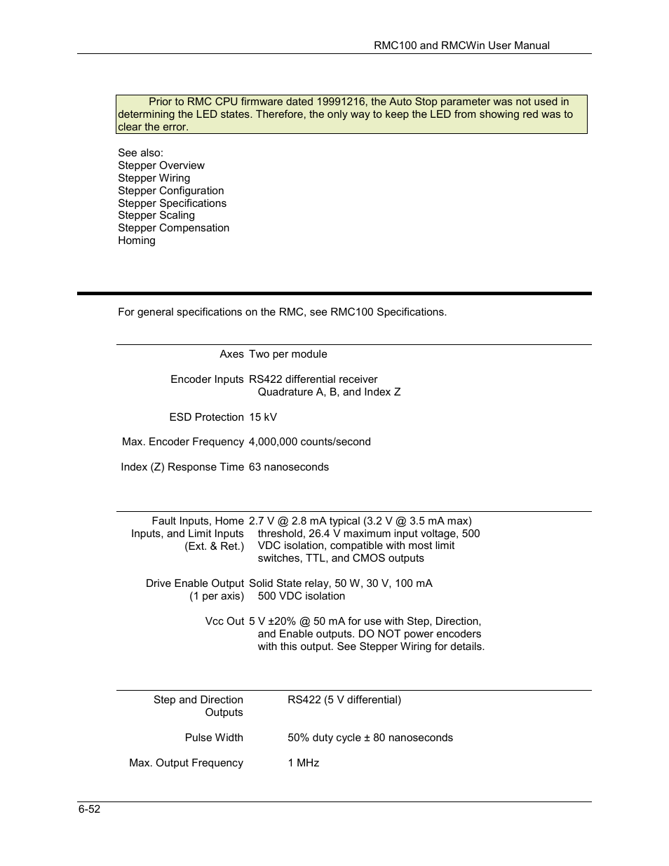 Stepper specifications, Stepper specifications -52, 5 stepper specifications | Delta RMC101 User Manual | Page 596 / 951
