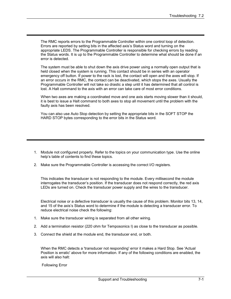 Error handling, Rmc module problems, Error handling -1 rmc module problems -1 | 2 error handling, 3 rmc module problems | Delta RMC101 User Manual | Page 625 / 951