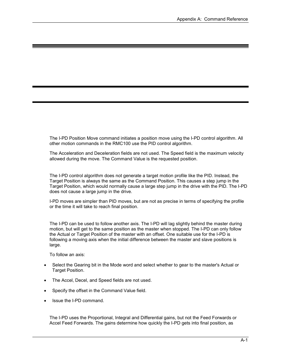 Appendix a: command reference, I-pd position move command, Ppendix | Ommand, Eference, A.1 general ascii commands, A.1.1 i-pd position move command | Delta RMC101 User Manual | Page 653 / 951