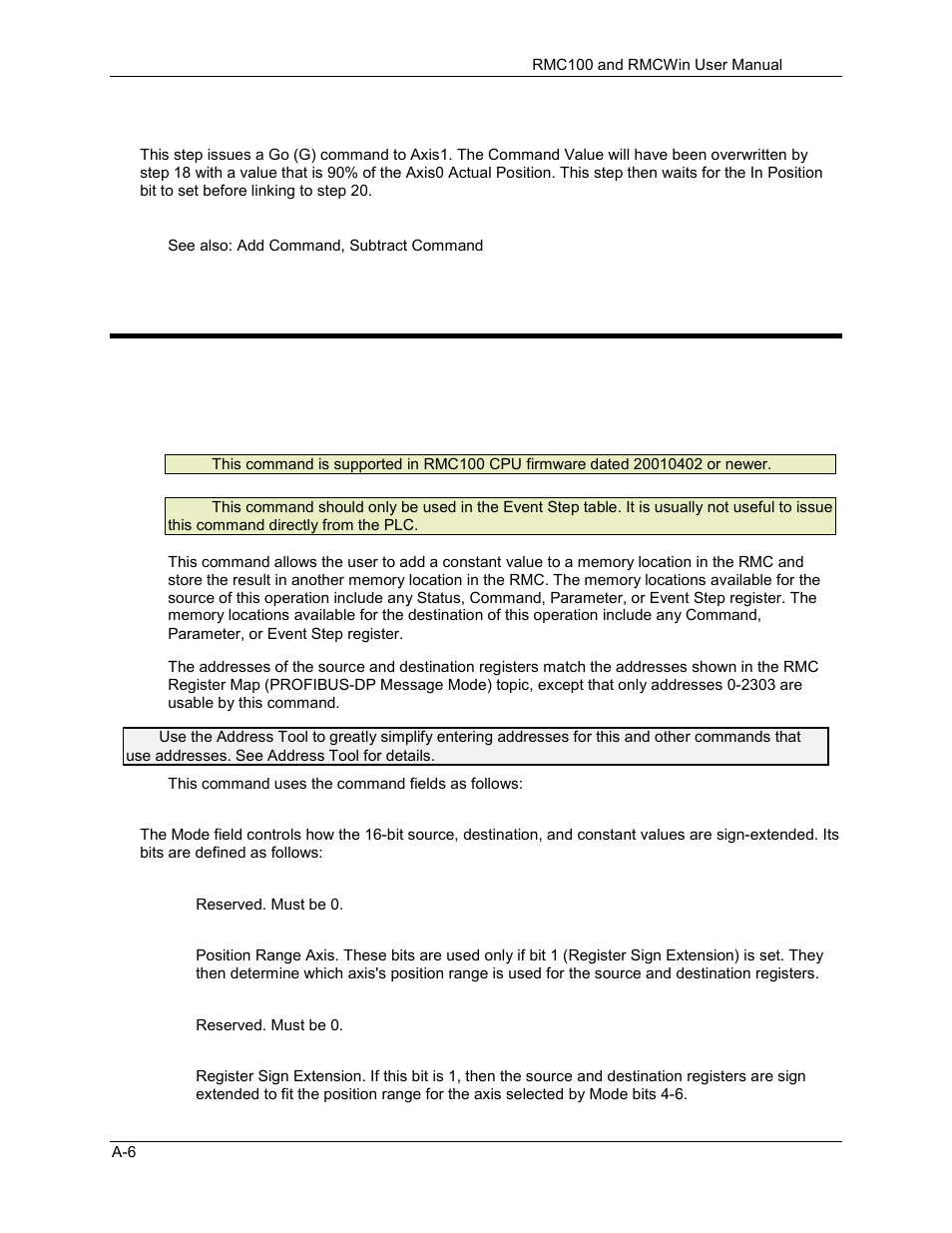 Add command, A.1.5 add command | Delta RMC101 User Manual | Page 658 / 951