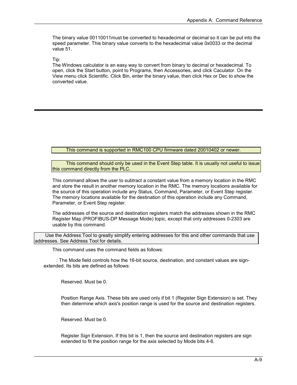 Subtract command, A.1.7 subtract command | Delta RMC101 User Manual | Page 661 / 951