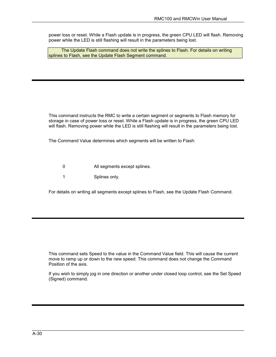 Update flash segment command, Set speed (unsigned) command, Set speed (signed) command | A.1.41 update flash segment command, A.1.42 set speed (unsigned) command, A.1.43 set speed (signed) command | Delta RMC101 User Manual | Page 682 / 951