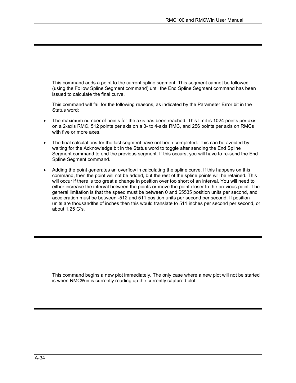 New spline point command, Start a graph command, Zero position/set target command | A.1.46 new spline point command, A.1.47 start a graph command, A.1.48 zero position/set target command | Delta RMC101 User Manual | Page 686 / 951